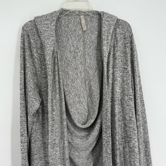 Athleta Harmony Wrap Cardigan Hoodie Size 1X Marled Gray Longline Lounge - Picture 6 of 12